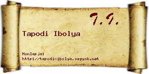 Tapodi Ibolya névjegykártya